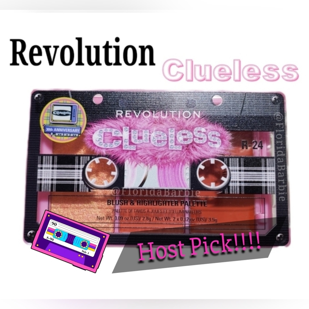 Revolution Clueless Blush & Highlighter "Totally Paused" Women Retro New Palette